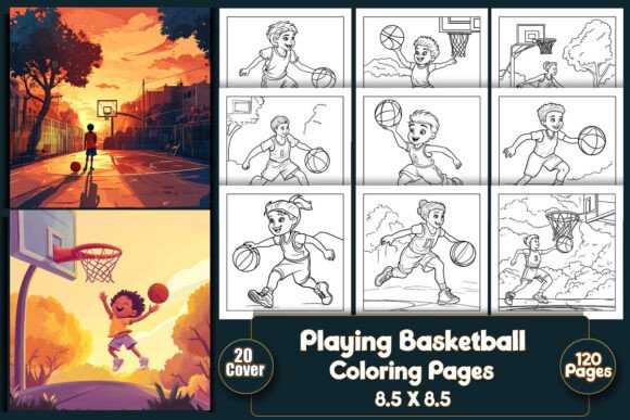 120 Playing Basketball Coloring Pages: A Practical Evaluation for KDP and Print-on-Demand Creators