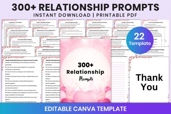 300 Relationship Prompts for Canva