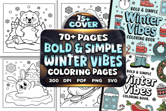 70 Easy Winter Vibes Coloring Pages