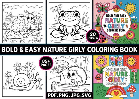 Bold and Easy Nature Girly Coloring Page: A Thoughtful Design Framework for Mindful Creative Practice