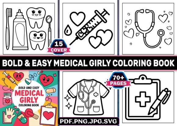 Bold Easy Medical Girly Coloring Pages