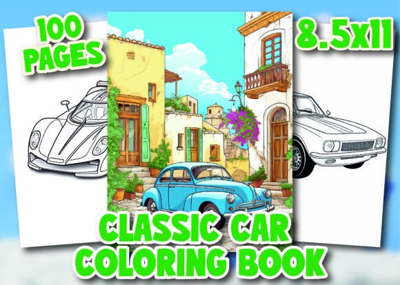 Classic Car Coloring Page