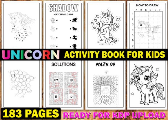 Cute Unicorn Activity Pages for Kids