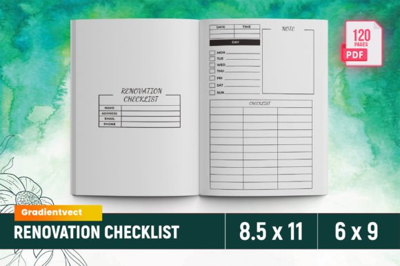 KDP Renovation Checklist Canva