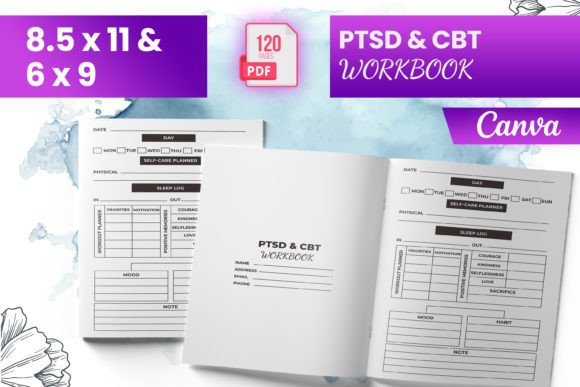 PTSD CBT Workbook Canva KDP: A Practical, Editable Interior Template for Self-Guided Healing