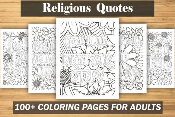 Religious Quotes Coloring Book Bundle