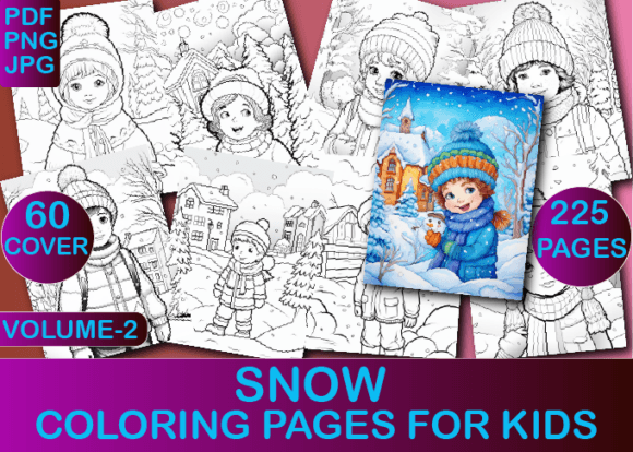 Snow Coloring Book for Kids V-2: A Practical Guide for Educators, Parents, and Self-Publishers